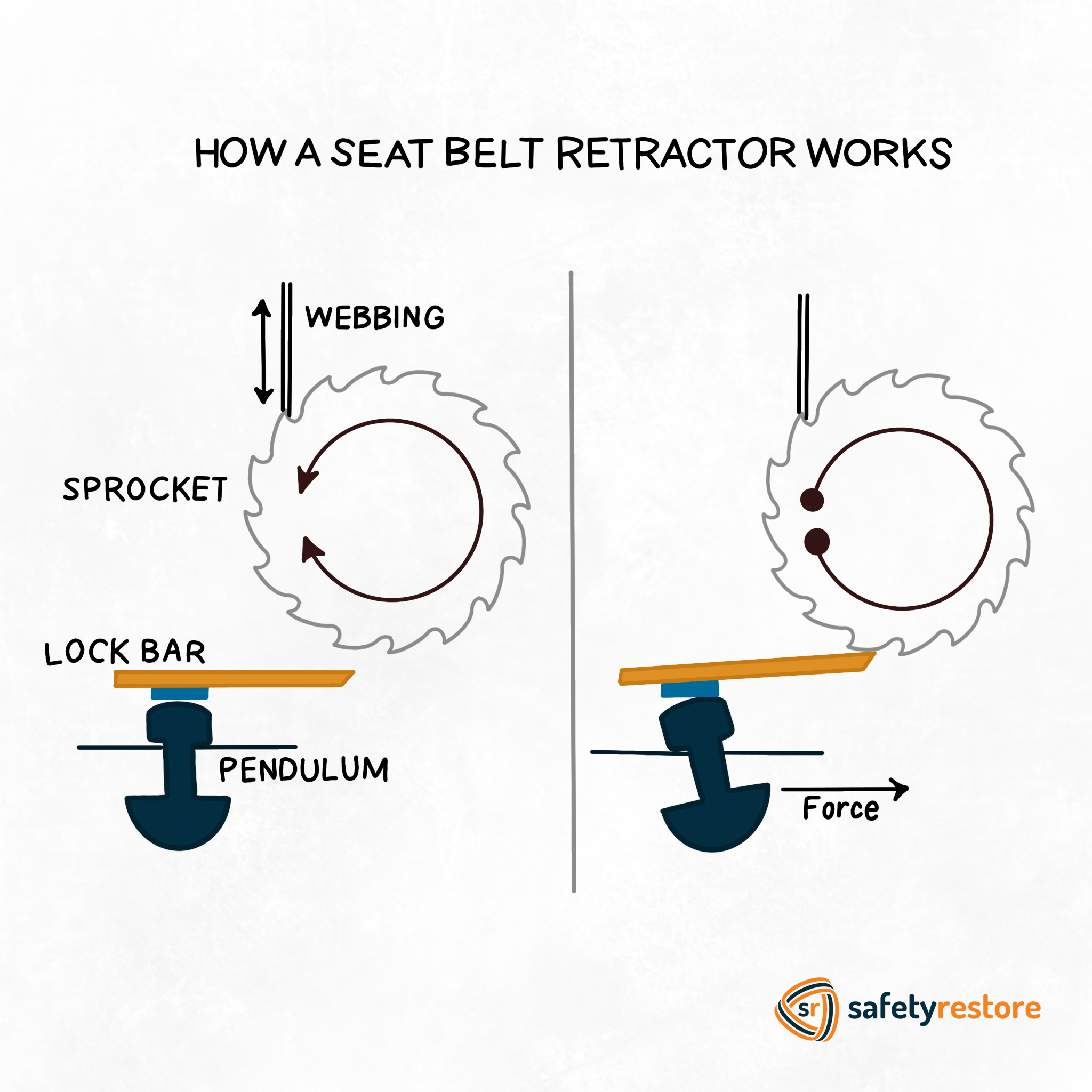 What is a seat belt retractor ?